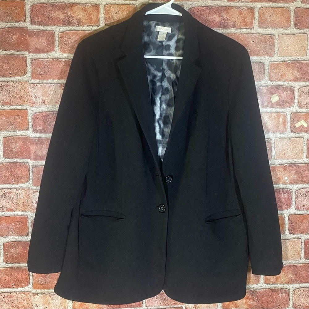 Chicos Women's Black Blazer Size 2 - Picture 3 of 8